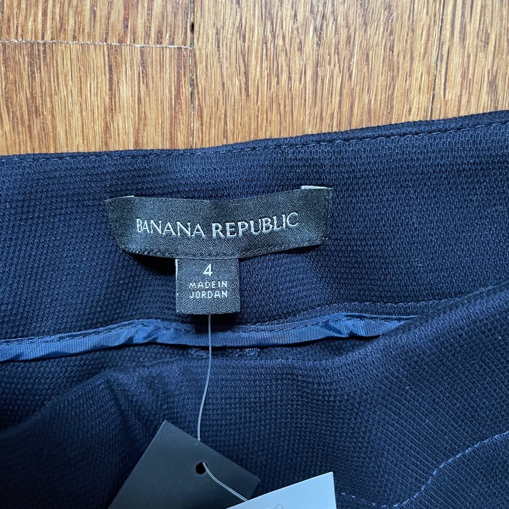 Banana Republic Wide Leg Navy Crop Pants Size 4 NWT - Picture 3 of 5